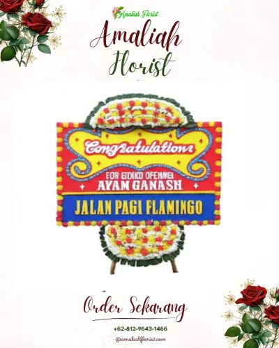 Bunga Papan Congratulation di Aula Hotel Luwansa Palangkaraya